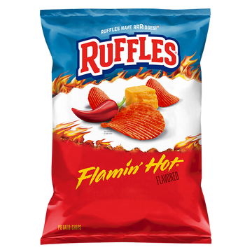 Frito Lay Flamin Hot Ruffles