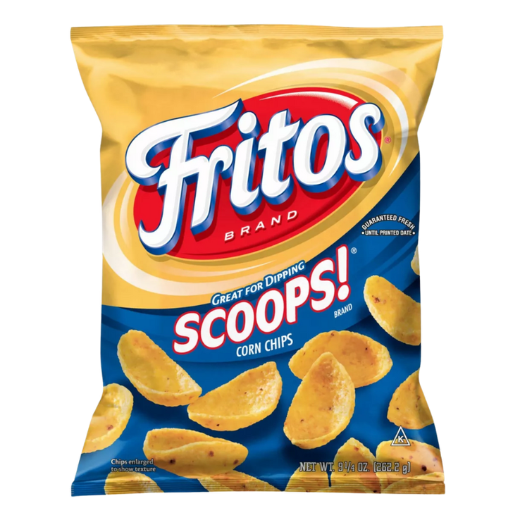 Frito Lay Fritos Scoops Corn Chips 9.25oz