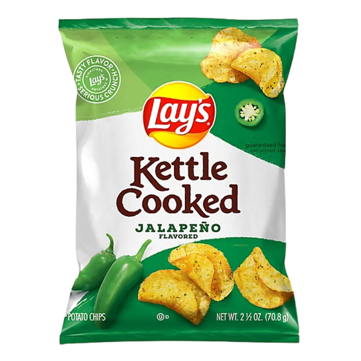 Frito Lay Lays Kettle Cooked Jalapeno 2.5oz