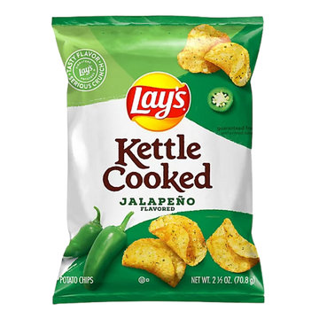 Frito Lay Lays Kettle Cooked Jalapeno 2.5oz
