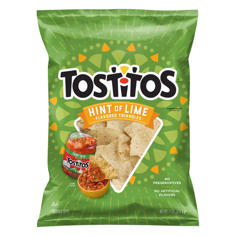 'Frito Lay Tostitos Hint Of Lime Tortilla Chips