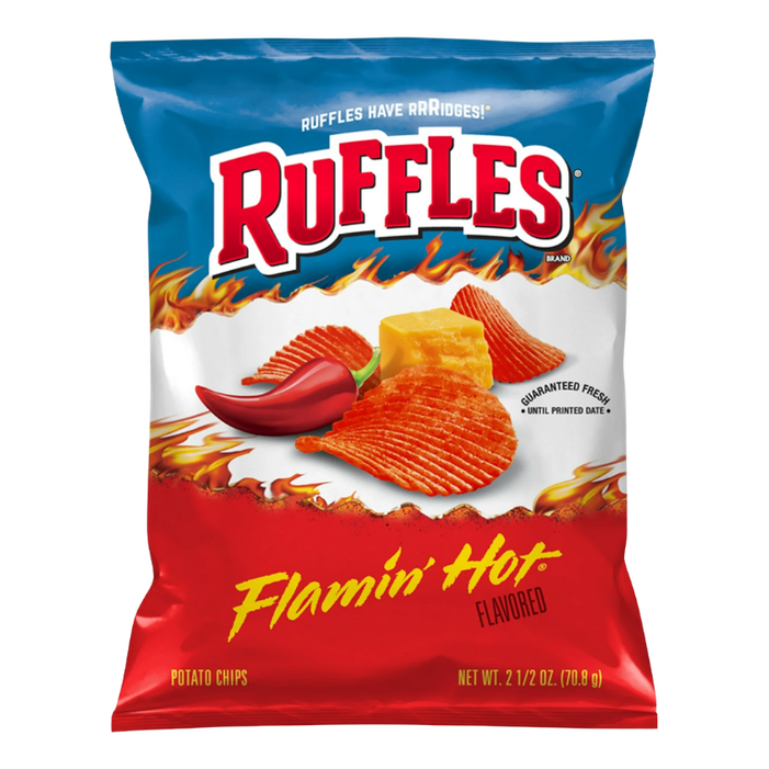 Frito Lay Flaming Hot Ruffles 2.5oz