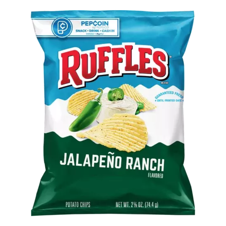 Frito Lay Jalapeno Ranch Ruffles