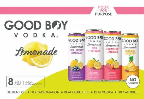 Good Boy Vodka Lemonade Splash  8pk Cns