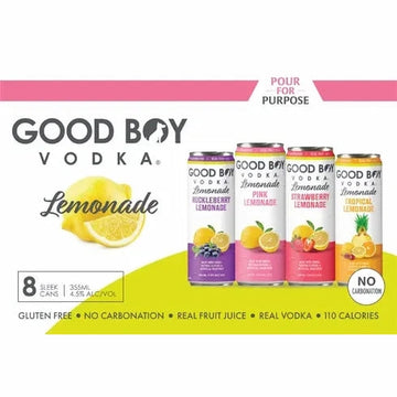 Good Boy Vodka Lemonade Splash  8pk Cns