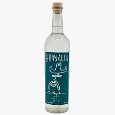 Bottle of Granalta liquor with a white label on a white background