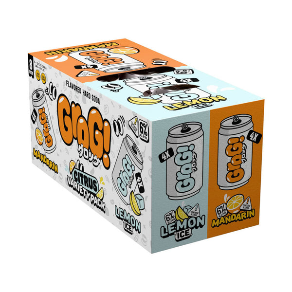 Grog! Hard Soda Citrus Variety 8Pk Can