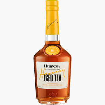 Bottle of Hennessy Iced Tea on a white background