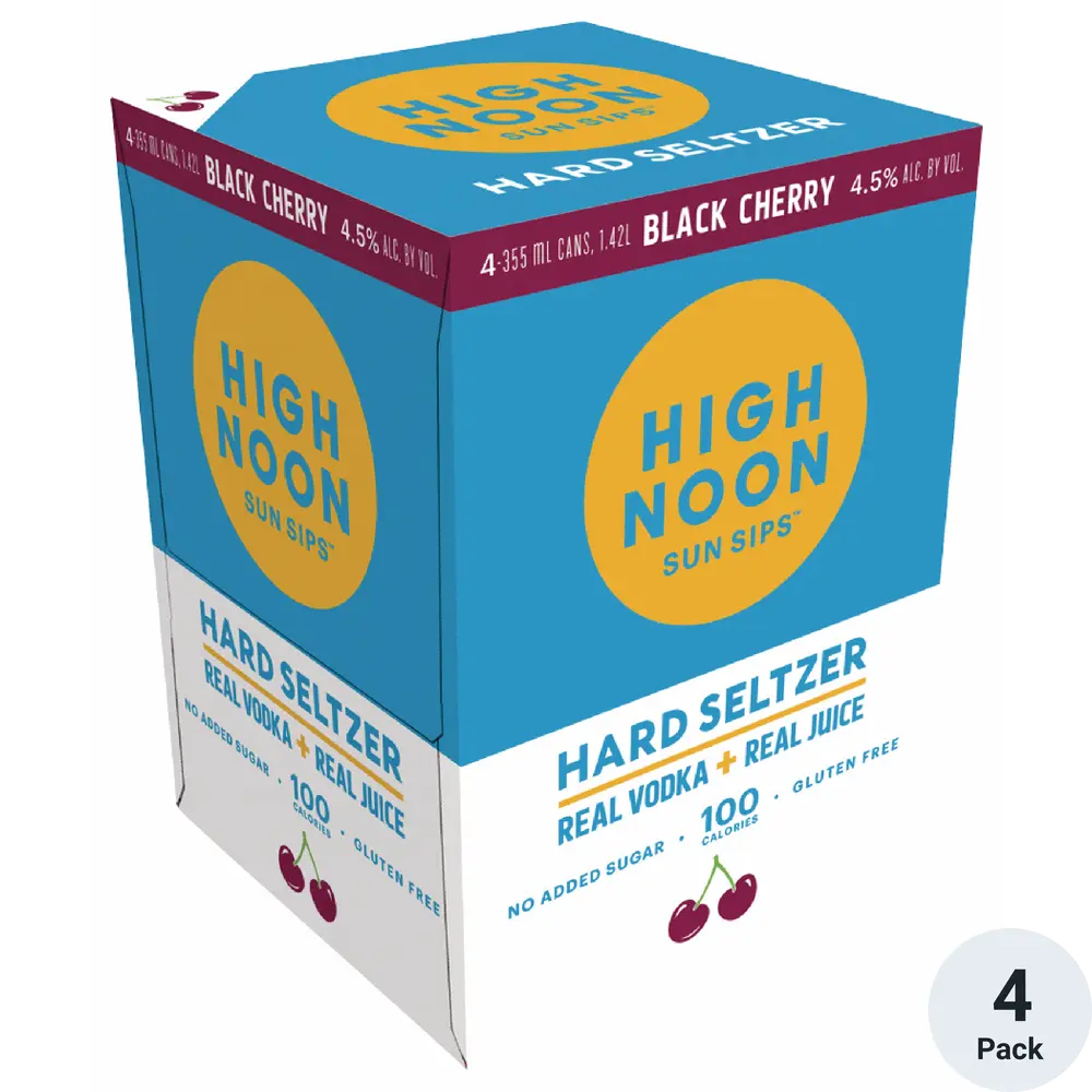 High Noon Hard Seltzer Black Cherry  12oz Can