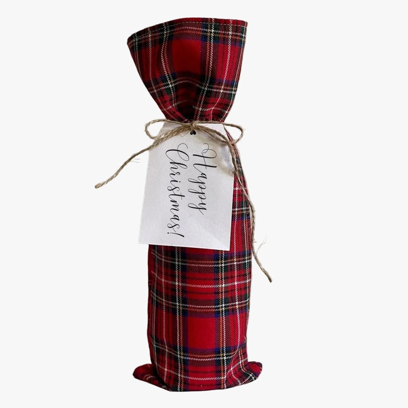Holiday Tartan Wine Bag
