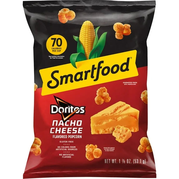 Frito Lay Smartfood Doritos Nacho Cheese Popcorn 1.875oz