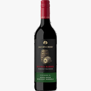 Jacob's Creek Double Barrel Cabernet Sauvignon wine bottle on a white background