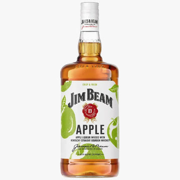Jim Beam Apple whiskey bottle on a white background