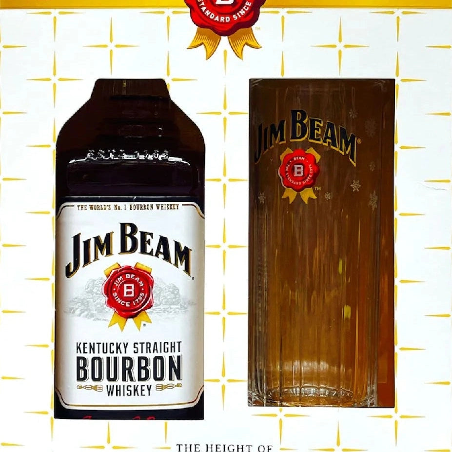 Jim Beam Bourbon  Gift Set W/ Highball Glass