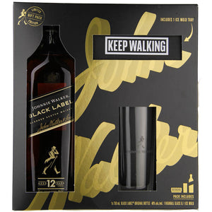 Johnnie Walker Black Gift Set with Glass and Ice Mold