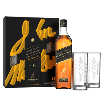Johnnie Walker Black  With 2 Highball Glasses Gift Set