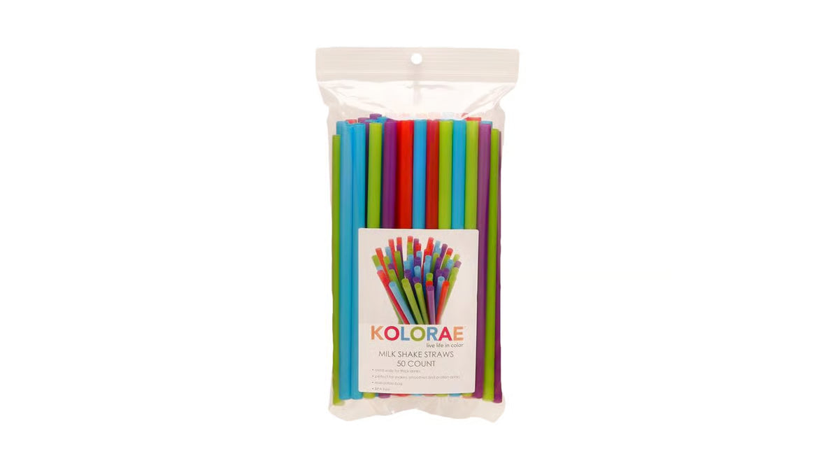 Kolorae Milkshake Straws 50Ct