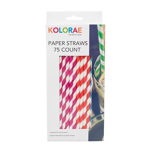 Kolorae Paper Straws 75Ct