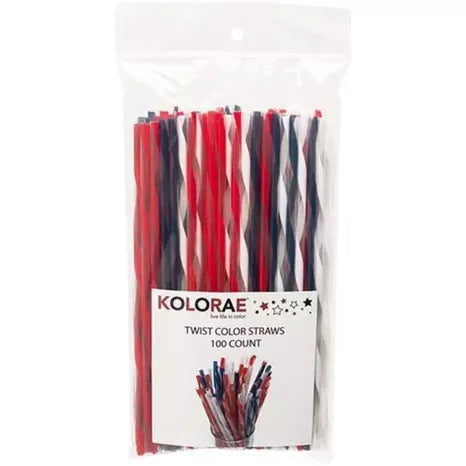 Kolorae Twist Straws 100Ct