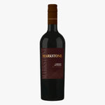 A bottle of Markstone Cabernet Sauvignon red wine, featuring a dark glass bottle with a brown screw cap and a maroon label with gold lettering, set against a plain white background.