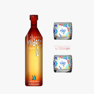 Milagro Reposado  Gift Set With 2 Rocks Glasses