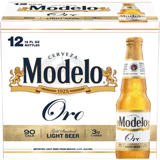 Modelo Oro Light Beer  12pk Btl