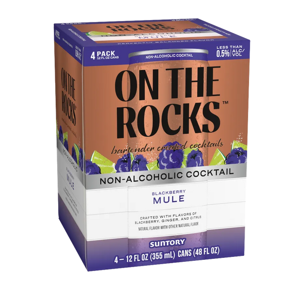 On The Rocks Non-Alcoholic Blackberry Mule Cocktail 4pk Can