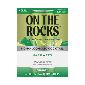 On The Rocks Non-Alcoholic Margarita Cocktail 4pk Can