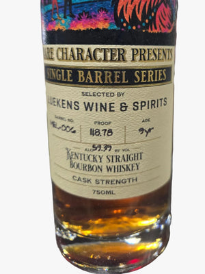 Rare Character Luekens Single Barrel Cask Strength 118.78Prf