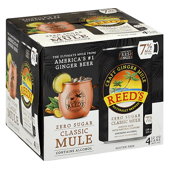 Reed's Zero Sugar Classic Mule  4pk cn