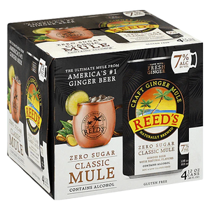 Reed's Zero Sugar Classic Mule  4pk cn