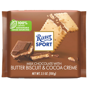 Ritter Sport Milk Chocolate With Butter Biscuit & Cocoa Creme