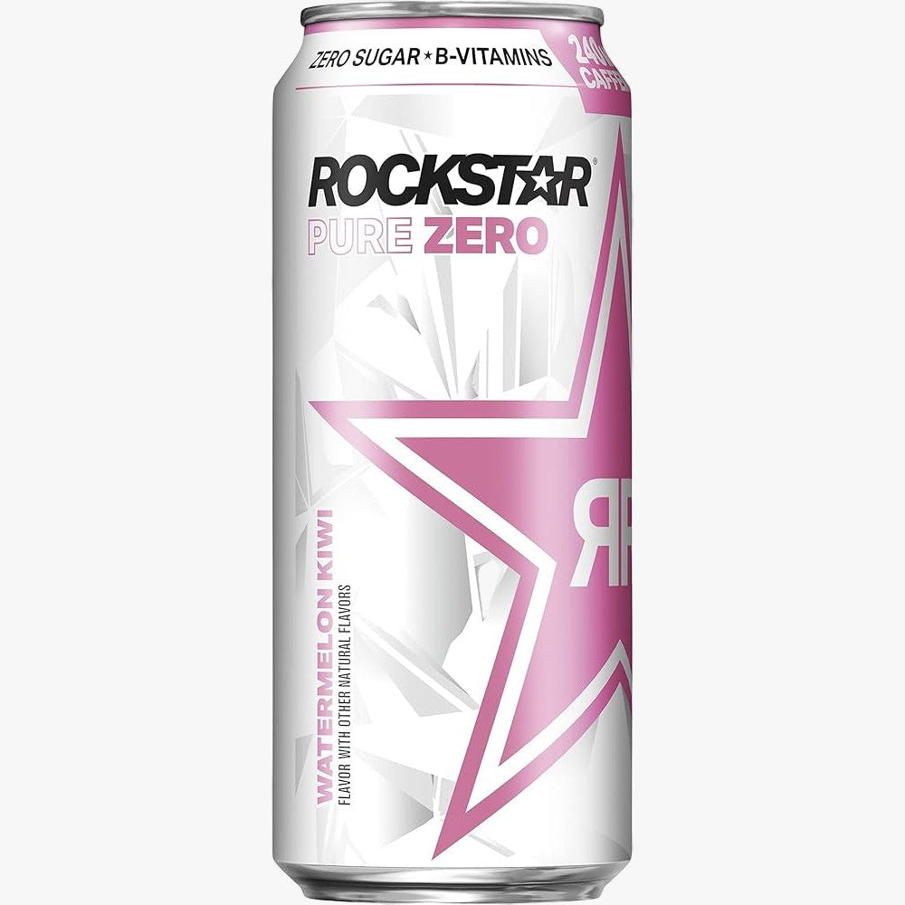 Rockstar Pure Zero Watermelon Kiwi 16oz