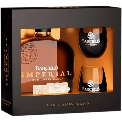 Ron Barcelo Imperial Ron D Rum Gift Set W/ Glasses