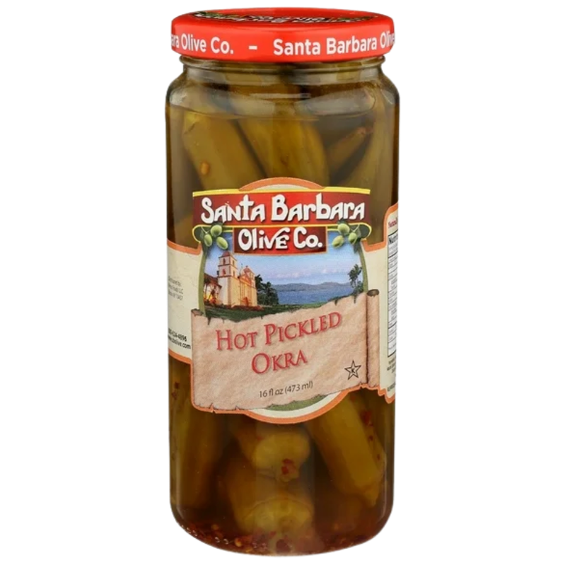 Santa Barbara Hot Pickled Okra 16oz
