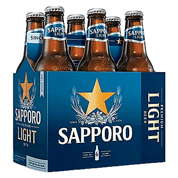 Sapporo Light Lager  6pk Btl