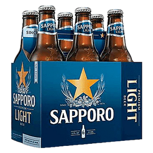 Sapporo Light Lager  6pk Btl