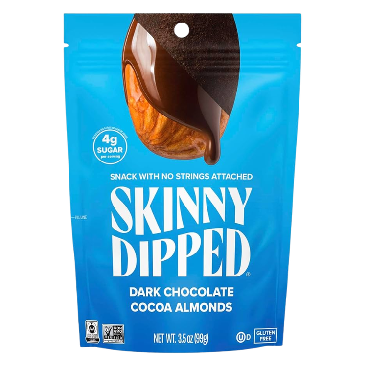 Skinny Dipped Dark Chocolate Cocoa Almonds 3.5oz