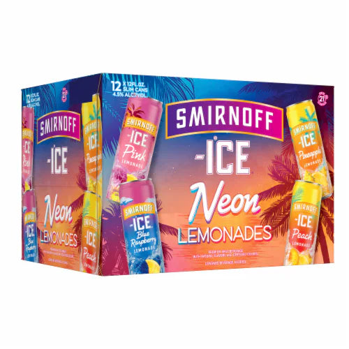 Smirnoff Ice Neon Lemonades Variety  12pk Cn