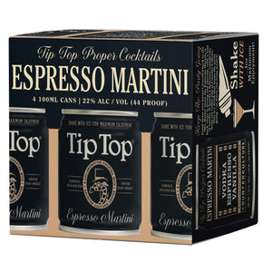 Tip Top Espresso Martini 4pk 100ml Cans