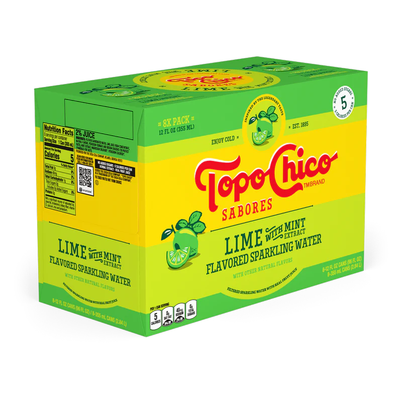 Topo Chico Sabores Lime with Mint 8pk