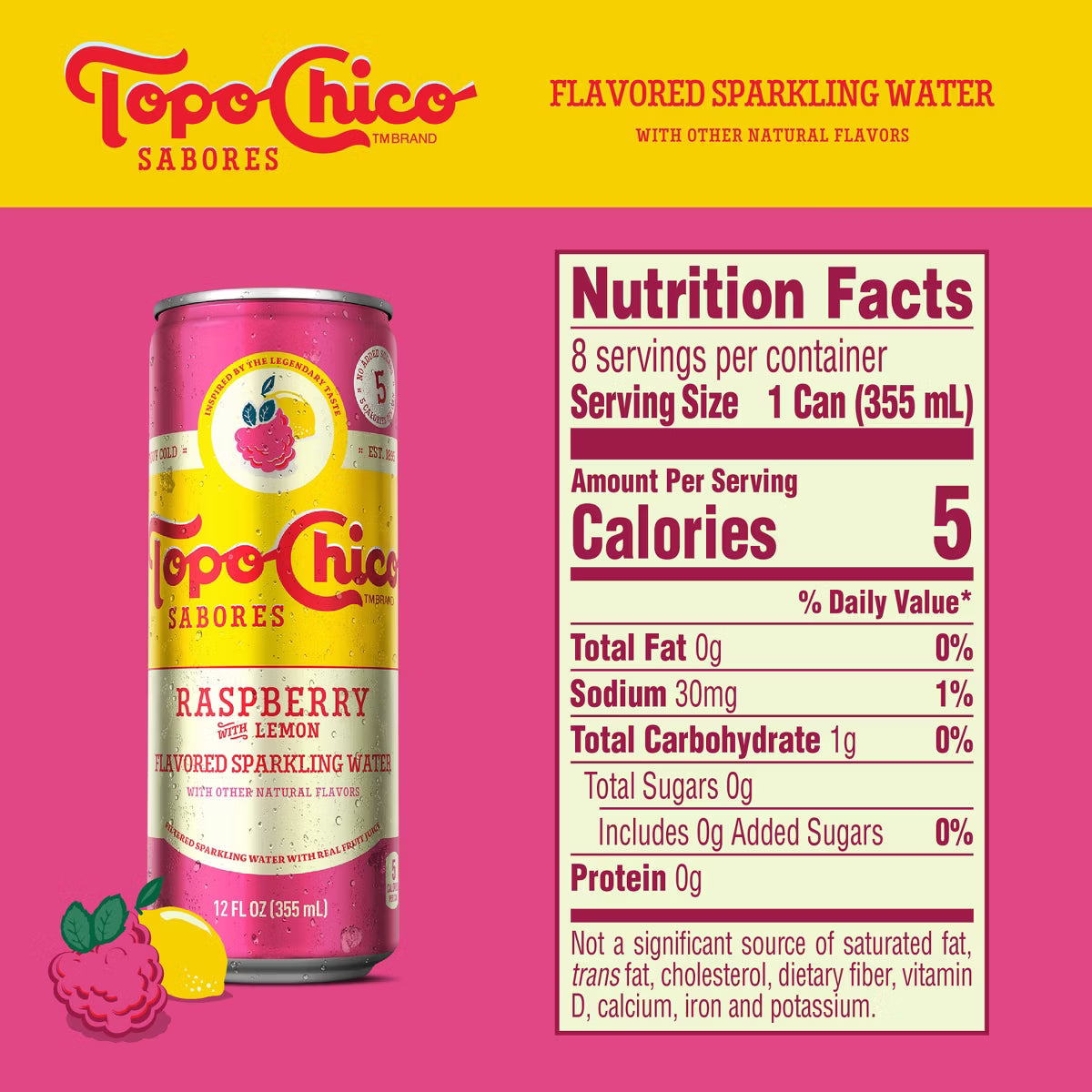 Topo Chico Sabores Raspberry with Lemon