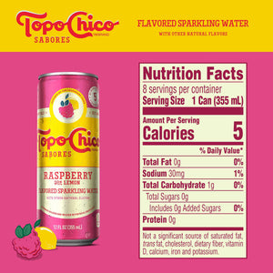 Topo Chico Sabores Raspberry with Lemon 8pk