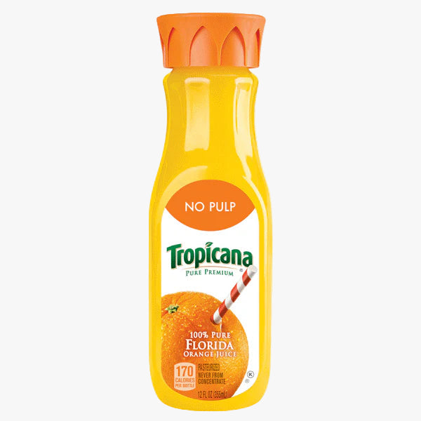 Tropicana No Pulp Orange Juice 12oz