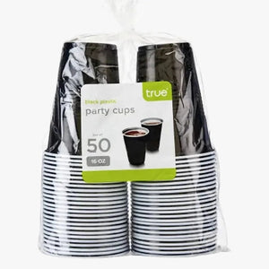 True Black Party Cups 16oz