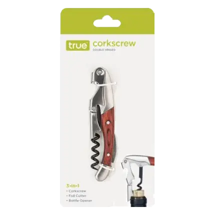 True Double Hinged Corkscrew Wood