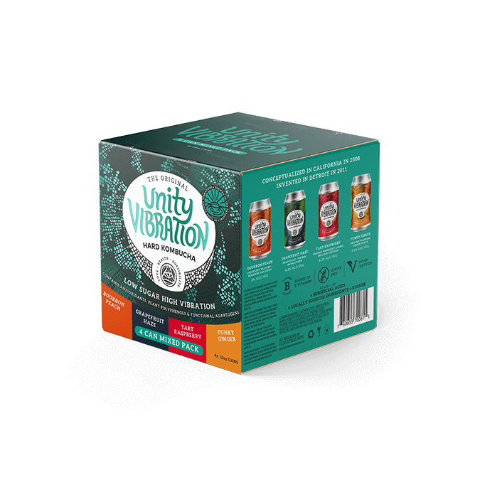 Unity Vibration Kombucha Beer Variety  4pk Cn