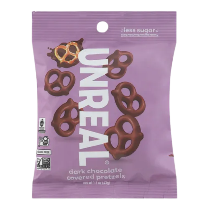 Unreal Dark Chocolate Pretzels 1.5oz