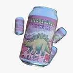 Can of Stegosaurus Strawberry Golden Ale on grass