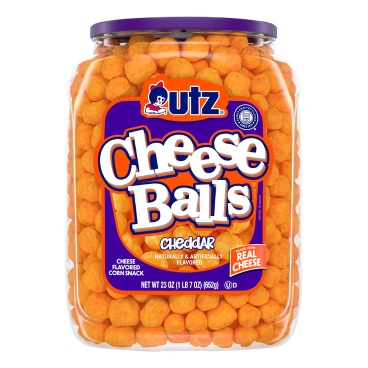 Utz Cheese Balls Baked Cheddar 23oz